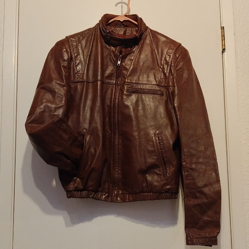 Wilsons Leather Rich Brown Bomber Jacket